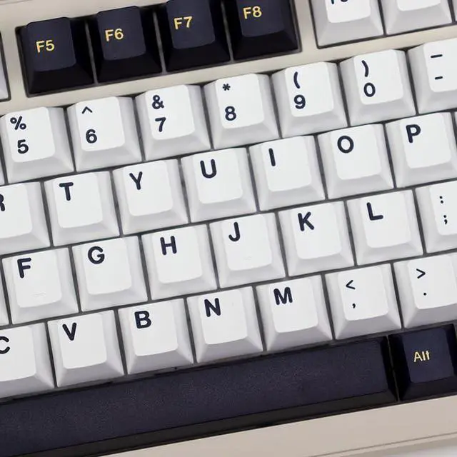 Alt view image 4 of 5 - KBDiy 143 Keys Colorchrome Keycaps, Dye-Sublimation PBT Custom Keycap Set for Cherry Profile, Black and White Key caps Customized Pattern Keycaps for Cherry Gateron MX Switches Mechanical Keyboards