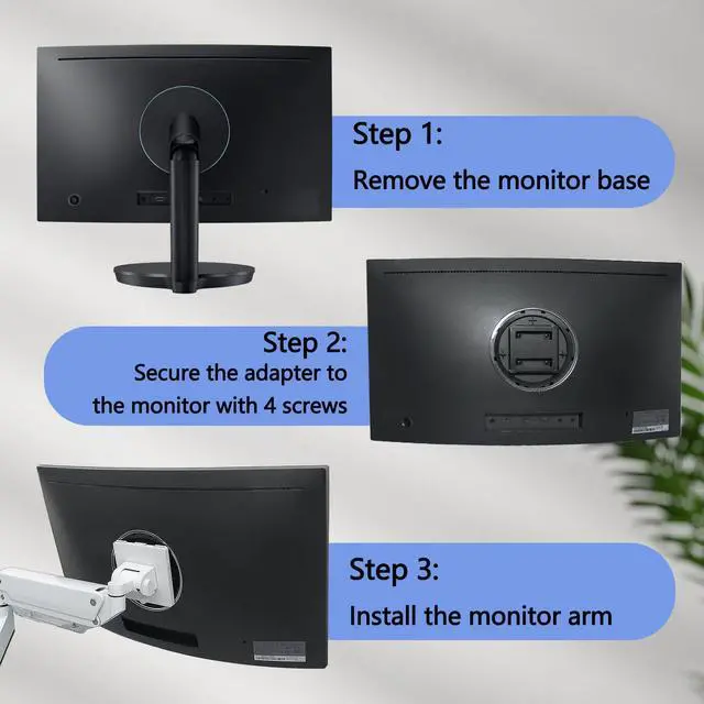 Alt view image 4 of 5 - Computer Monitor Stands CFG70 Mount Adapter is Only Compatible with Samsung CFG70 24in/27in Curved Monitor ,75mmx75mm