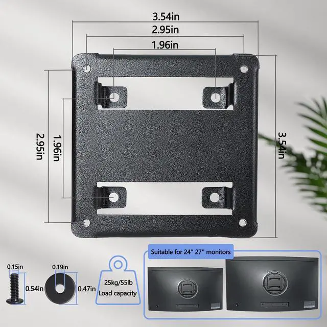 Alt view image 5 of 5 - Computer Monitor Stands CFG70 Mount Adapter is Only Compatible with Samsung CFG70 24in/27in Curved Monitor ,75mmx75mm