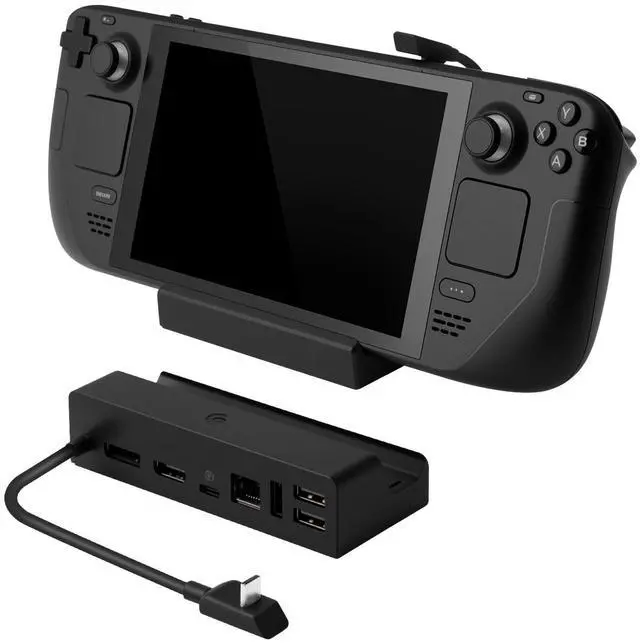 Alt view image 2 of 5 - Docking Station for Steam Deck&Steam Deck OLED with Charger,7 in 1 Steam Deck Dock with 45W AC Adapter,HDMI,USB Port,Gigabit Ethernet,Steam Deck Charging Dock Stand (Docking Station Wtih Adapter)