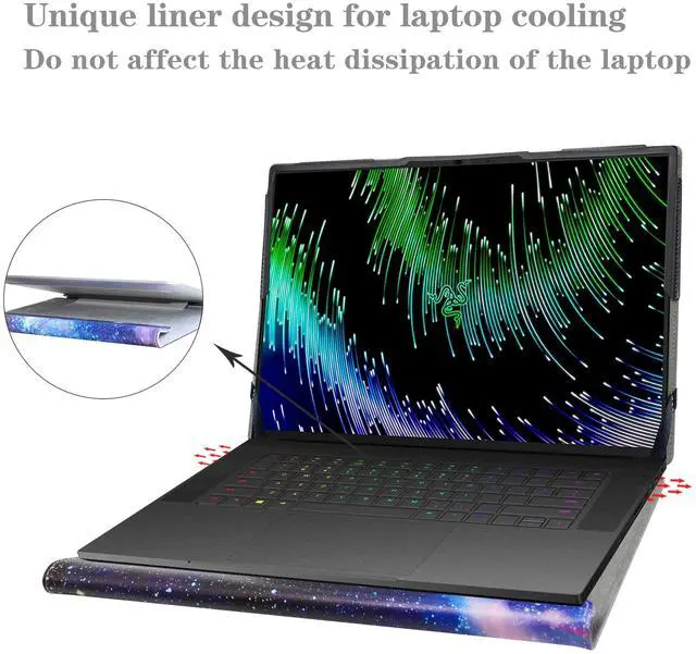 Alt view image 4 of 5 - Alapmk Protective Case for LG Gram Pro 16 16Z90SP & Envy x360 16 16-acXXXX 16t-ac000/ENVY x360 16-adXXXX 16-ad0097nr & ThinkPad P1 Gen 7 & Swift Edge 16 SFE16-42/Swift Go 16 SFG16-72T 16",Galaxy