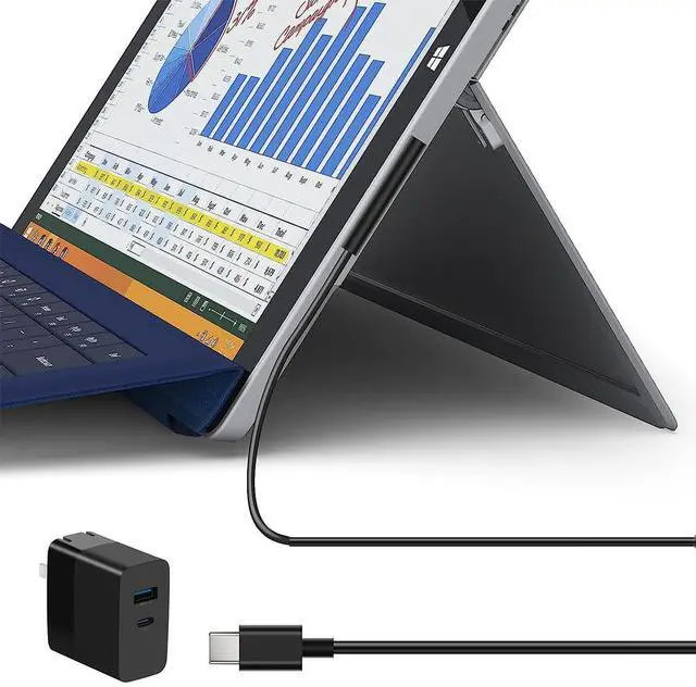 Alt view image 4 of 5 - Gomass PD Adapter for Surface pro Charger 65W Compatible with Microsoft Surface Pro 9/8/X/7/6/5/4/3,Surface Laptop 5/Studio/4/Go/3/2/1, Surface Book