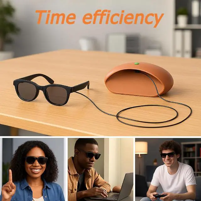 Alt view image 4 of 5 - Portable Extension Charging Cable for Ray-Ban Meta Wayfarer/Skyler/Headliner Smart Glasses and Charger Case, 5FT Charging Cable for RayBan Meta Smart Glasses and Accessories