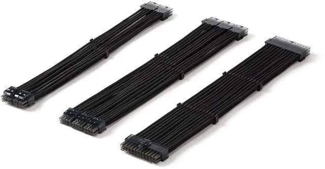 Alt view image 2 of 5 - Formulamod Sleeve Extension Power Supply Cable Kit 18AWG ATX 24P+ (2) EPS 8-P+(3) PCI-E8-P with Combs for PSU to Motherboard/GPU
