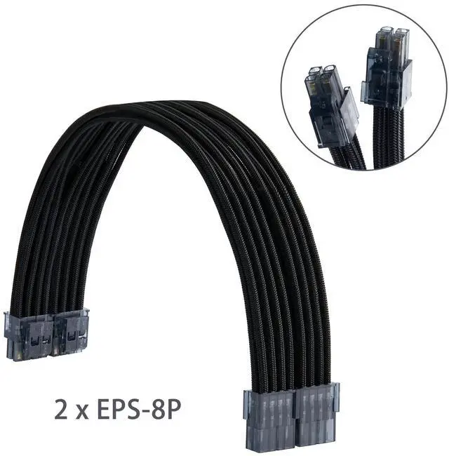 Alt view image 4 of 5 - Formulamod Sleeve Extension Power Supply Cable Kit 18AWG ATX 24P+ (2) EPS 8-P+(3) PCI-E8-P with Combs for PSU to Motherboard/GPU