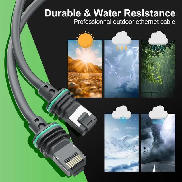 Alt view image 5 of 5 - Starlink Gen 3 Cable 150FT/46M,linkoostar Starlink Cable Gen 3 Replacement Standard V3 Cable for Starlink Rectangular Waterproof Extension Ethernet Cable Gen 3 Accessories