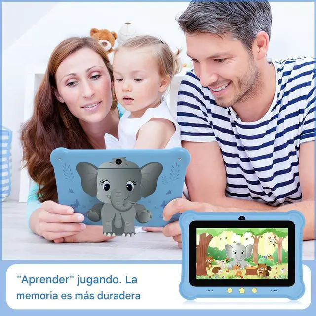Alt view image 4 of 5 - Kids Tablet 7 inch Android Tablets, 6GB RAM 32GB ROM (TF Expansion 512GB) WiFi Tablet Supports SIM Card, Shockproof Case, Dual Camera, Parental Control, Kids App PreInstalled, Great Gift for Children