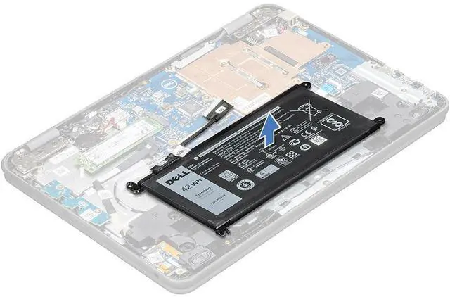 Alt view image 4 of 5 - DELL WDX0R 11.4V 42Wh 3-Cell Notebook Battery For Dell Inspiron 5368 5378 5379 7368 7375 7378 7460 7472 5565 5567 5568 5570 5578 5579 7560 7569 7570 7572 7573 7579 7580 5765 5767 5770 Series Laptops