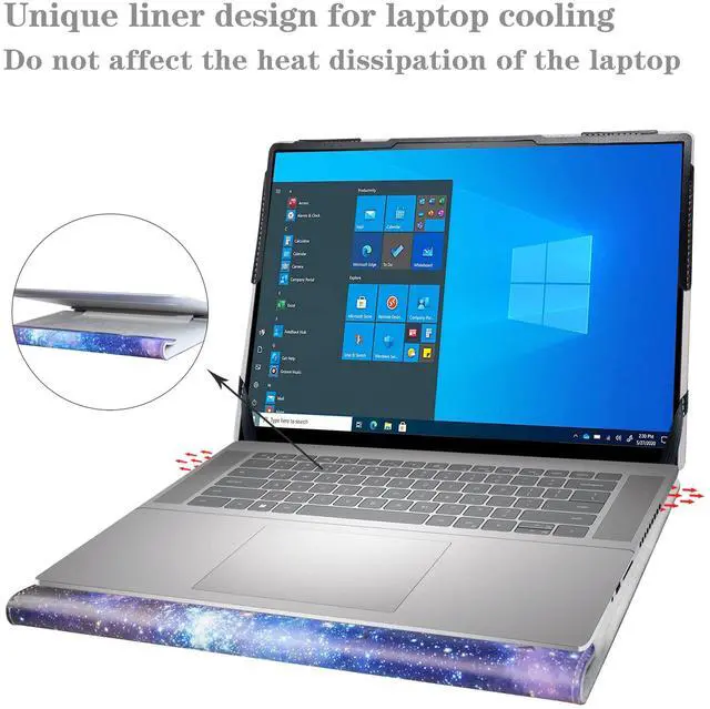 Alt view image 4 of 5 - Alapmk Protective Case for HP Pavilion 16 16-agXXXX 16-afXXXX & Inspiron 16 5640 5645 5630/Inspiron 16 2-in-1 7640 7645/Inspiron 16 Plus 7640/Latitude 7650 7640 & ThinkPad L16 Gen 1 16",Galaxy