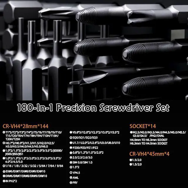 Alt view image 2 of 5 - ZNikoyidy 180 in 1 Manual Precision Screwdriver Set, Professional Computer Screwdriver Kit, Magnetic Repair Tool Kit with Home Drill Bits for iPhone Computer Laptop ablet Watch Xbox Game Console