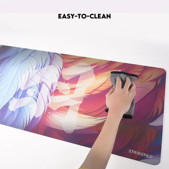 Alt view image 3 of 5 - Gaming Mouse Pad and Large Desk Mat, Waterproof Speed Mousepad, Non-Stitched Edges, Transformation Pattern, Durable Mouse Mat for Office and Gaming, FANTECH STRIKEPAD MST901, Blue35.5"*15.8"