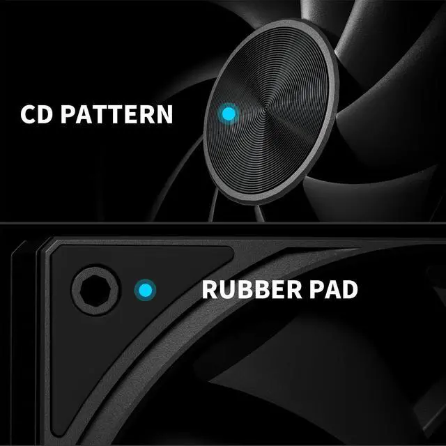 Alt view image 4 of 5 - upHere 360mm All-in-One Computer Case Fan with PWM 4-Pin Interface High Performance Cooling Low Noise for Enhanced PC Cooling U3K6