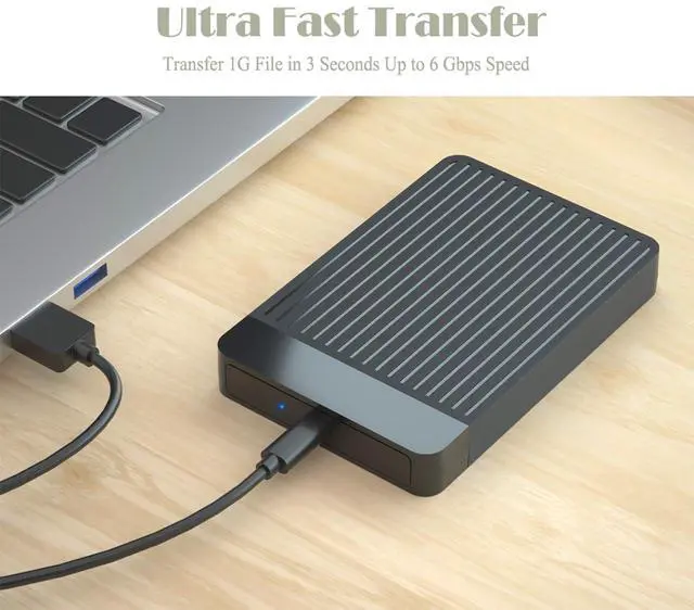 Alt view image 4 of 5 - Tianken 750GB Ultra Slim Portable External Hard Drive 2.5'' HDD USB 3.1 Type-C Storage for PC, Mac, Laptop