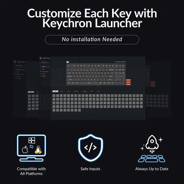 Alt view image 3 of 5 - Keychron K8 Version 2 TKL Custom Wireless Mechanical Keyboard, QMK Programmable Bluetooth 5.2/Wired, White Backlit with Shine-Through PBT Keycaps, Super Red Switch for Mac Windows Linux