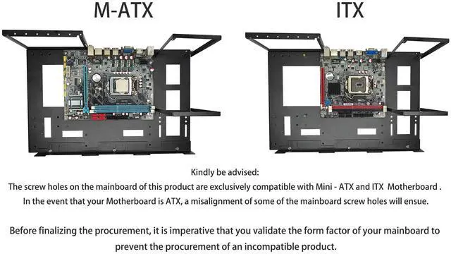 Alt view image 2 of 5 - ALAMENGDA Open Computer Case,Open Air Pc Case, Motherboard AccessoriesTest Stand, DIY Pc Test Bench (Mini ATX)