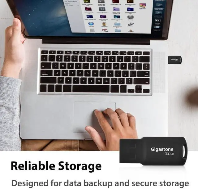 Alt view image 5 of 5 - GIGASTONE V70 32GB 5-Pack USB 2.0 Flash Drive Thumb Drive Memory Stick Pen Drive Capless Design Pen Drive