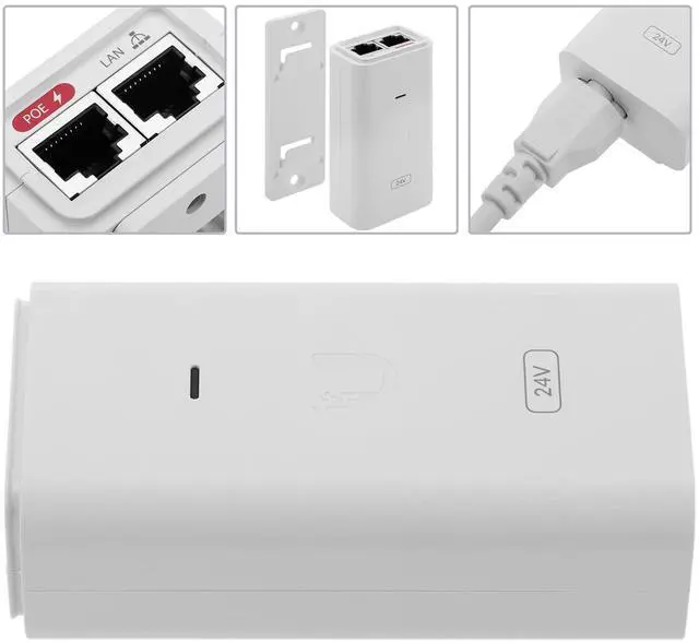 Alt view image 2 of 5 - Ubiquiti Networks Power supply or adapter PoE model POE-24-12W-WH POE 24V 0.5A 10/100 White