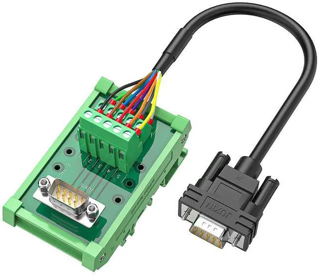 Alt view image 3 of 3 - JUXINICE 4Pack DB9 Connector to Bare Wire End 3ft D-SUB 9 Pin RS232 Serial Extension Cable Double Shielded, Female to 9-Core Wires - Black
