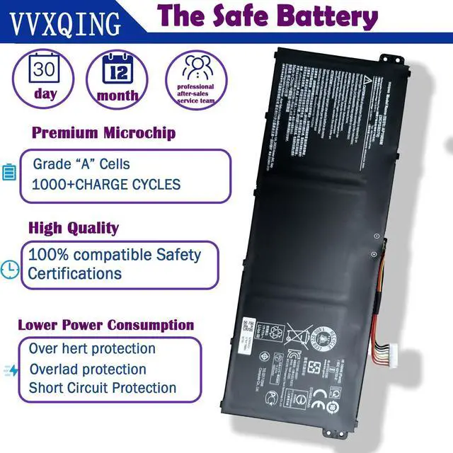 Alt view image 3 of 5 - VVXQING AP19B8M Laptop Battery Replacement for Acer Swift 3 SF314-59 SF314-59-78Z8 SF314-59-56K4 TravelMate P4 TMP414-51 TMP414-51-54HA Porsche Design Book RS AP714-51GT-75VS 3Cell 55.97Wh 4821mAh