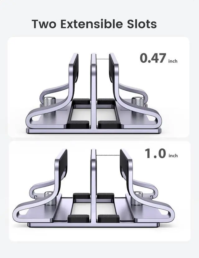 Alt view image 3 of 5 - UGREEN Vertical Laptop Stand Holder Desk Bundle with Laptop Stand