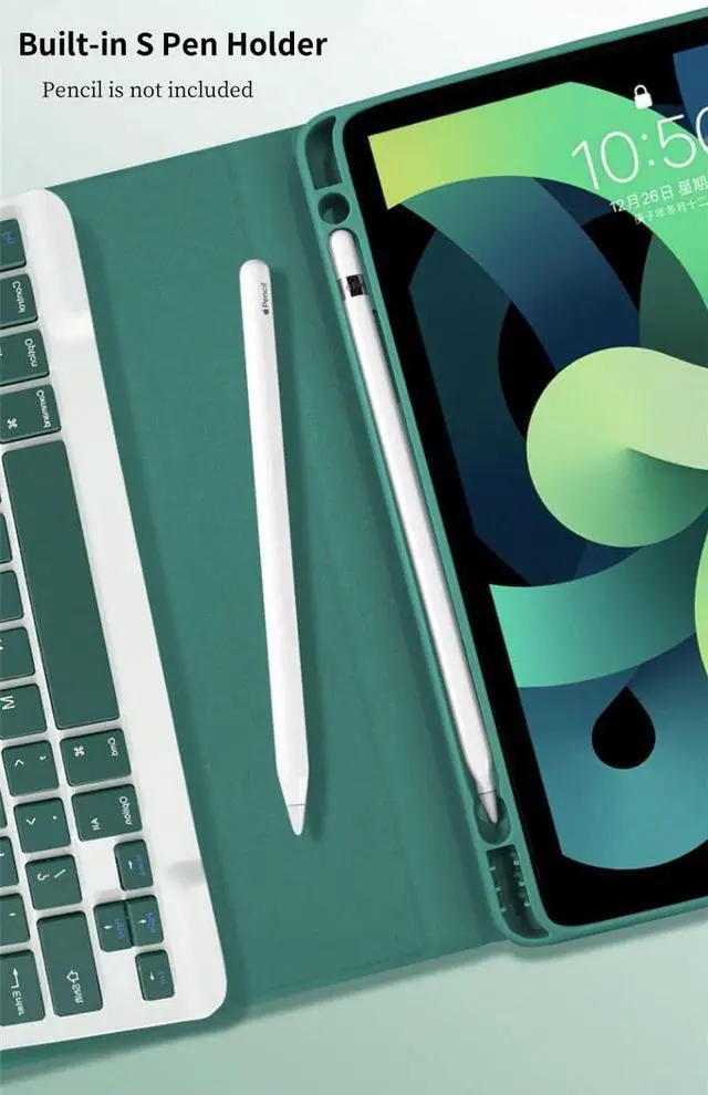 Alt view image 4 of 5 - AnMengXinLing Galaxy Tab S9FE/S9/S8/S7 Tablet Case with Keyboard, Candy Colors Slim Protective Cover with Magnetic Detachable Keyboard with S Pen Holder for Galaxy Tab S9 11"/S9 FE 10.9"Black