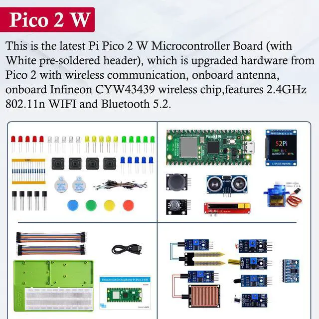 Alt view image 3 of 5 - GeeekPi Ultimate Kit for Raspberry Pi Pico 2 W