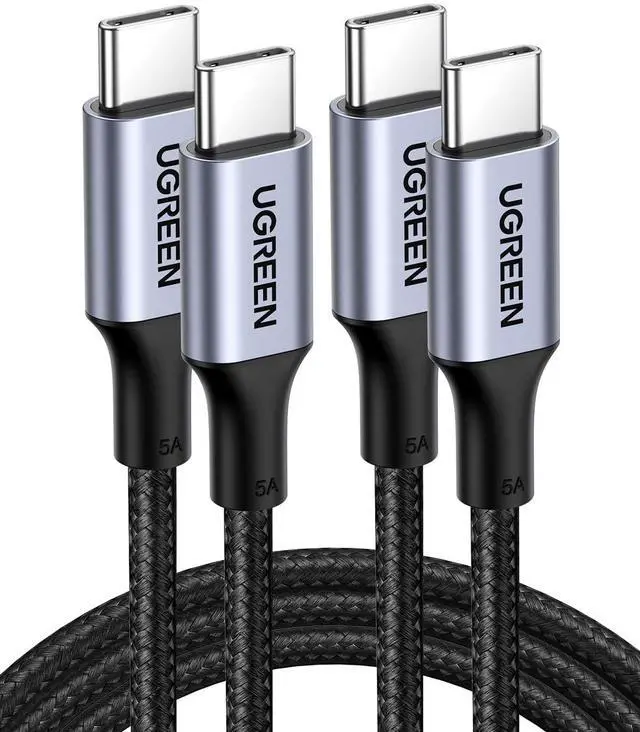 Alt view image 3 of 5 - UGREEN Nexode Pro 100W USB-C Charger Bundle with 2-Pack USB-C Cable for iPad Pro, iPhone 15 Pro/14, Galaxy S23/Note20