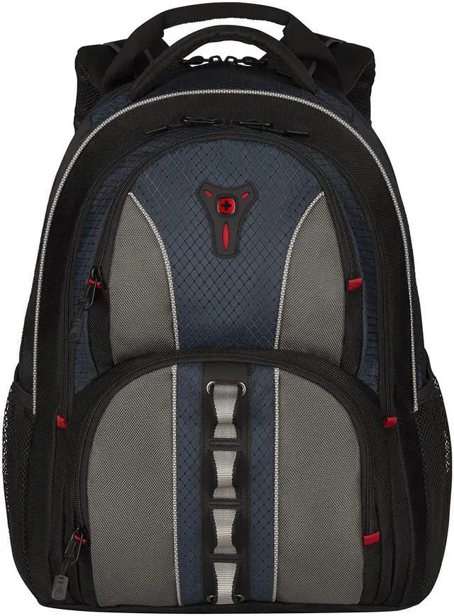 Main image of Wenger Cobalt Laptop Backpack, Fits 16 inch Laptop, Men's and Women's, Blue/Grey