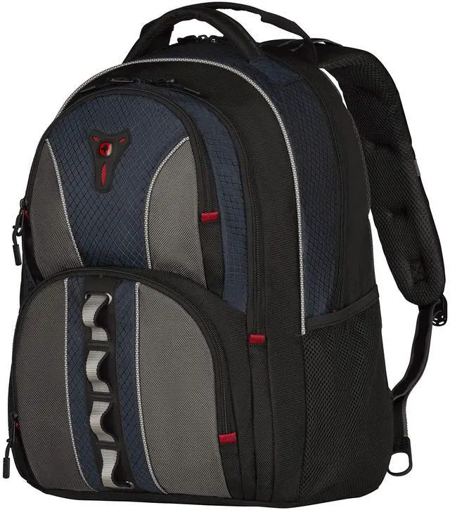 Alt view image 5 of 5 - Wenger Cobalt Laptop Backpack, Fits 16 inch Laptop, Men's and Women's, Blue/Grey