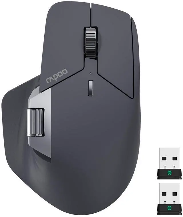 Main image of Rapoo MT760 PRO Wireless Mouse, NearLink + Bluetooth 5.0 Multi-Device, 12K DPI, 2K Polling, Ergo for Work & Gaming, 11 Programmable Buttons, On-Board Memory, Quiet Clicks, USB-C, 120 Days Battery Life