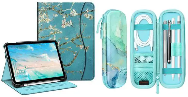 Main image of Fintie Multi-Angle Viewing Case for iPad (A16) 11th Generation 11 Inch (2025), iPad 10th Generation 10.9 Inch (2022 Bundle with Protective Carrying Bag Sleeve for Apple Pencil (1st and 2nd Generation)