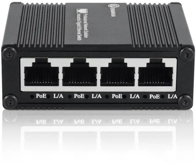 Main image of ENIANHUA Mini 5 Port Gigabit PoE+ Switch, Unmanaged Gaming Switch, Unmanaged PoE Switch, Network Hub, Plug & Play, Desktop, Sturdy Aluminum Housing