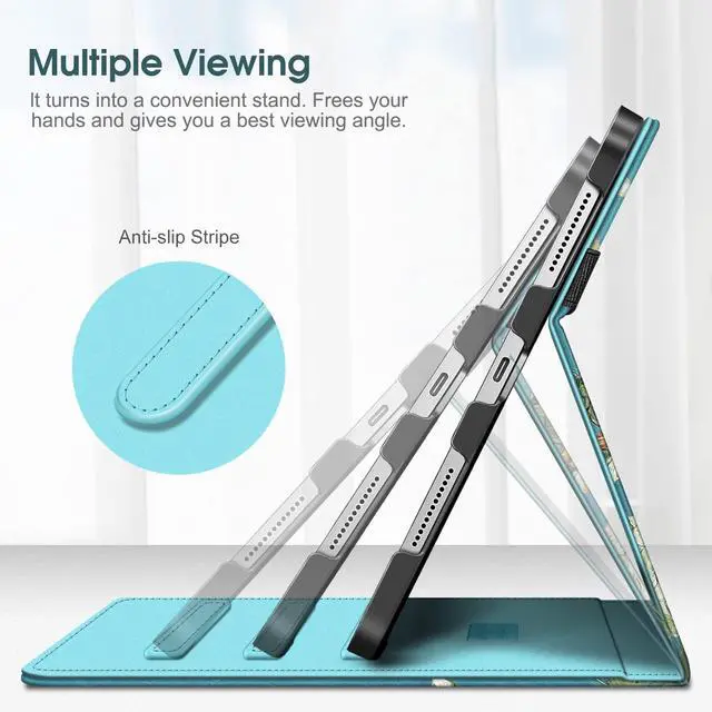 Alt view image 4 of 5 - Fintie Multi-Angle Viewing Case for iPad (A16) 11th Generation 11 Inch (2025), iPad 10th Generation 10.9 Inch (2022 Bundle with Protective Carrying Bag Sleeve for Apple Pencil (1st and 2nd Generation)