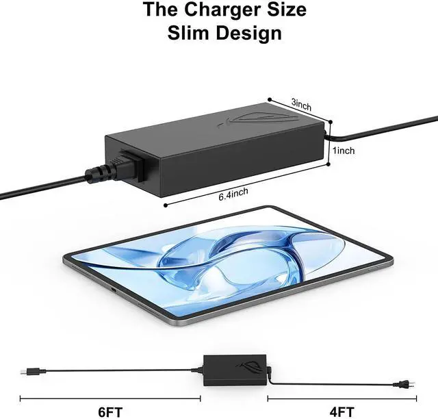 Alt view image 5 of 5 - 180W AC Charger for Asus ROG Zephyrus G14 (2024 2025) GA403 GA403U GA403UI GA403UV GA403UU GA403UI-XS96 GA403UI-G14.R94070 GA403UV-G14.R94060 ADP-180TB K Laptop Power Supply Adapter
