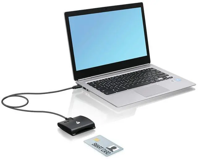 Alt view image 3 of 4 - IOGEAR USB-C Common Access CAC Smart Card Reader - DOD - Government - Healthcare - TAA Compliant - Support for V7.x n V8. USAccess Personal Identity Verification (PIV) - Mac OS - Win - Linux- GSR205