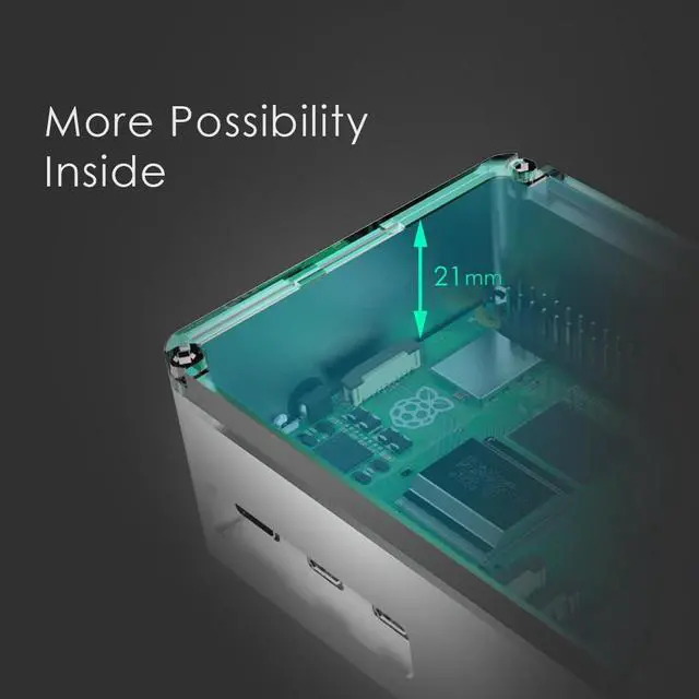 Alt view image 4 of 5 - anidees Aluminum Pi case for Raspberry Pi 5  Black (AI-PI5-BB)