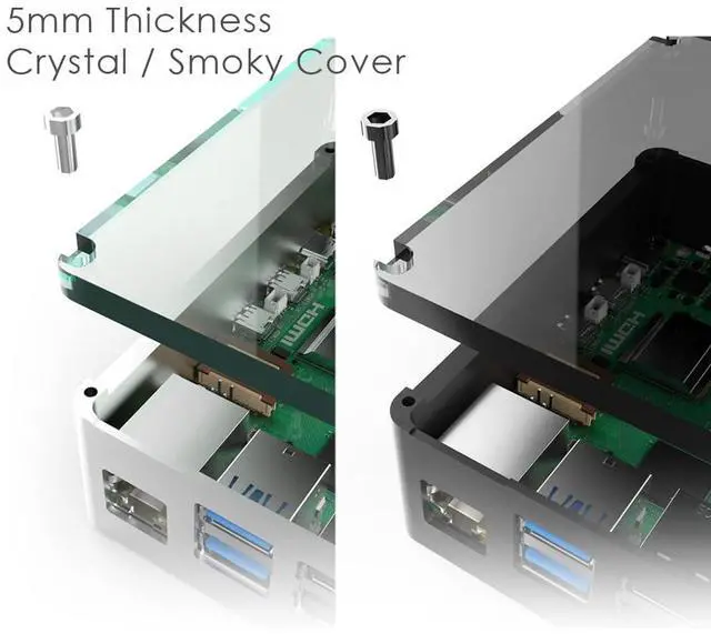 Alt view image 5 of 5 - anidees Aluminum Pi case for Raspberry Pi 5  Black (AI-PI5-BB)
