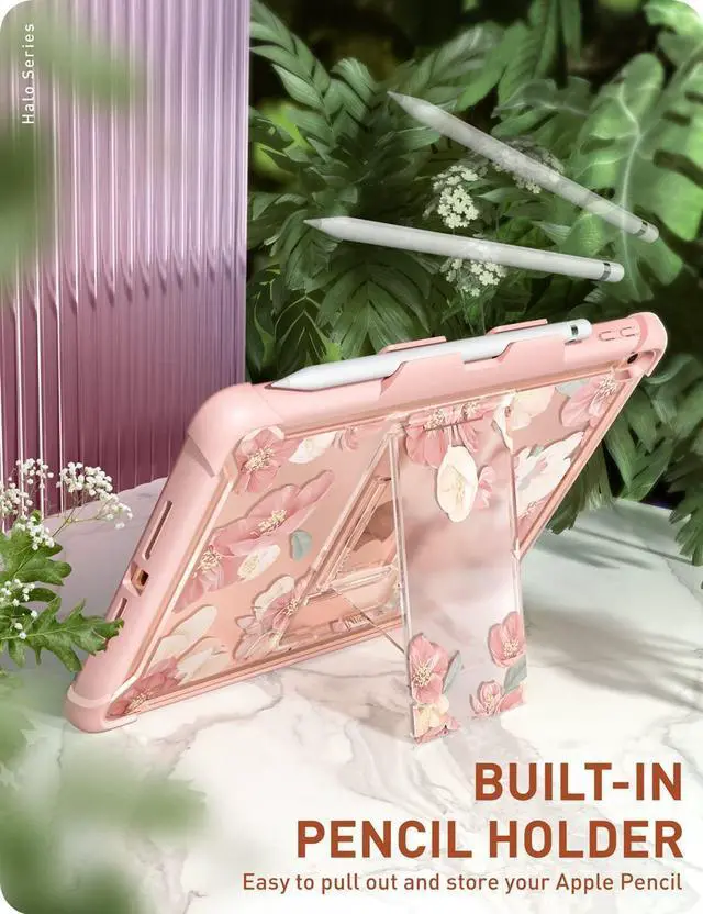 Alt view image 5 of 5 - i-Blason Case for iPad 9th/8th/7th Gen 10.2 Inch (2021/2020/2019) [Halo Series] Clear Proteciton with Built in Kickstand, TPU Inner Bumper (P)