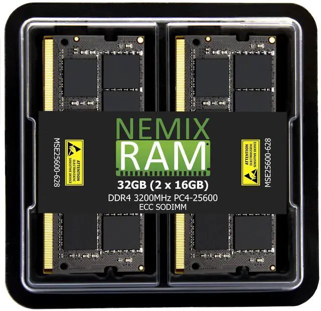 Main image of NEMIX RAM 32GB (2X16GB) DDR4 3200MHZ PC4-25600 2Rx8 1.2V CL22 260-PIN ECC SODIMM KIT