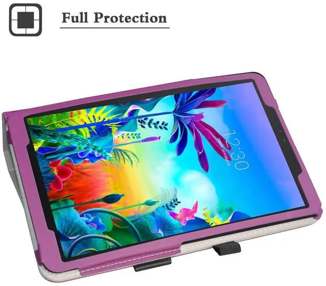 Alt view image 3 of 5 - Bige for LG G Pad 5 10.1 Keyboard Case,Slim Stand PU Leather Cover with Romovable Keyboard for 10.1" LG G Pad 5 10.1 T600 Tablet(2019),Purple
