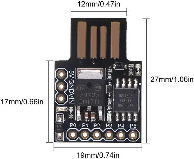 Alt view image 3 of 5 - D-FLIFE 10pcs Digispark Kickstarter Attiny85 Module General Micro USB Development Board for Arduino