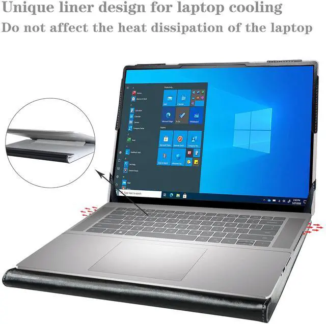 Alt view image 4 of 5 - Alapmk Protective Case for Lenovo ThinkPad L16 Gen 1 & Latitude 7650/Inspiron 16 2-in-1 7640 7645/Inspiron 16 5640/Inspiron 16 Plus 7640/Vostro 5640 & Pavilion 16 16-agXXXX 16-afXXXX 16" Laptop,Black