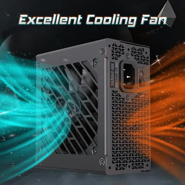 Alt view image 4 of 5 - GAMEMAX GS Series SFX Power Supply 750W, Full Modular, 80 Plus Gold PSU (GS-750G BK)