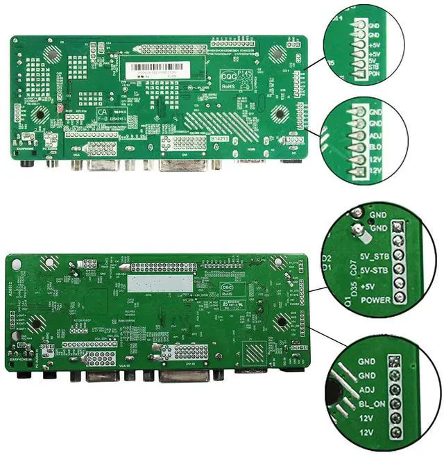 Alt view image 3 of 5 - VSDISPLAY DVI VGA Audio LCD Controller Board 68676 Compatible with 32" 32 inch 1920x1080 HV320FHB N00 N02 N10 N80 N4K F40 LVDS Interface LCD Screen