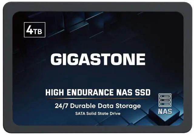 Main image of Gigastone 4TB NAS SSD Drive 24/7 Durable High Endurance RAID Data Storage Network Attached Storage 2.5" SATA Internal Solid State Hard Drives