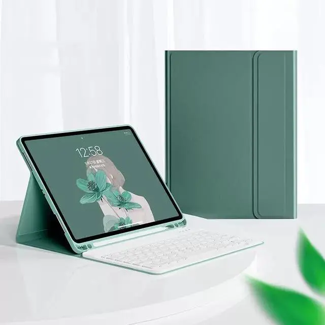 Alt view image 5 of 5 - kaidisen Backlit Keyboard Case for iPad (A16) 11th Gen 2025/ iPad 10th Generation 2022 10.9 inch Case with Mouse and Detachable Backlight Keyboard,Dark Green+White