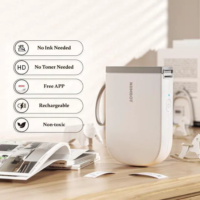 Alt view image 5 of 5 - NIIMBOT D11 Bluetooth Label Maker 300 DPI Portable Label Printer with 3Rolls Labels