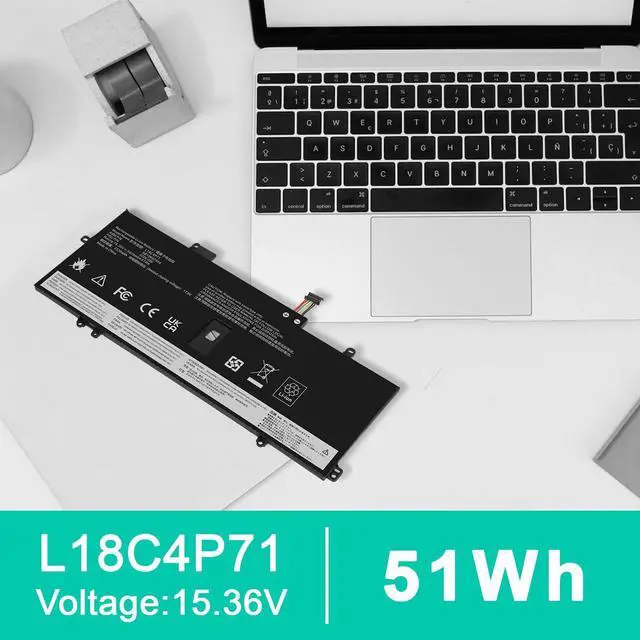 Alt view image 3 of 5 - L18C4P71 L18M4P72 Battery for Lenovo Thinkpad X1 Carbon 7th Gen, X1 Carbon 8th Gen,ThinkPad X1 Yoga 4th/5th Gen Series 02DL004 02DL005 02DL006 L18L4P71 SB10K97644 SB10K97642 SB10K97643 SB10T83174