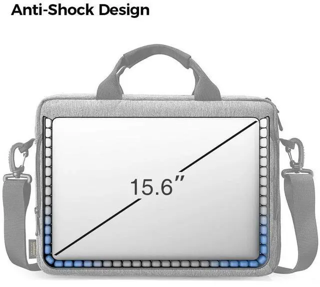 Alt view image 3 of 5 - tomtoc Protective Laptop Shoulder Bag for 15.6 Inch Universal HP Dell Acer ASUS Lenovo Laptop Chromebook Ultrabook, Multi-Functional Business Laptop Briefcase for 15 16 In MacBook Air/Pro M4/M3/M2/M1