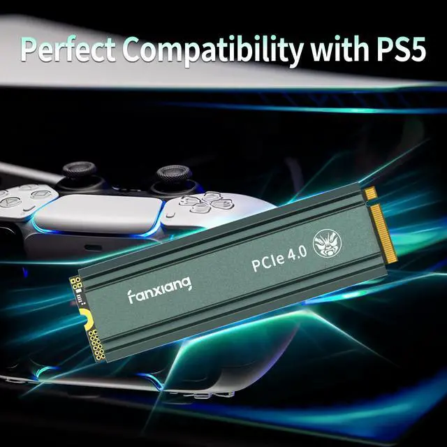 Alt view image 4 of 5 - fanxiang S660 PCIe 4.0 500GB NVMe M.2 SSD for PS5 with Heatsink, Up to 5000MB/s, Suitable for PlayStation 5 Enthusiasts, Technology Enthusiasts, IT Professionals